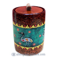 Terracotta Bowl With Aboriginal Dot Painted