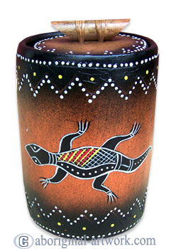 Terracotta Bowl With Aboriginal Dot Painted