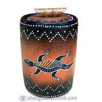 Terracotta Bowl With Aboriginal Dot Painted