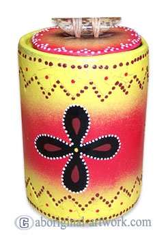 Terracotta Bowl With Aboriginal Dot Painted
