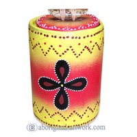 Terracotta Bowl With Aboriginal Dot Painted