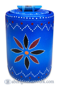 Terracotta Bowl With Aboriginal Dot Painted
