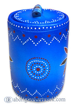 Terracotta Bowl With Aboriginal Dot Painted