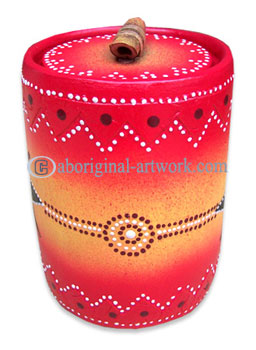 Terracotta Bowl With Aboriginal Dot Painted