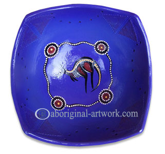 Terracotta Bowl With Aboriginal Dot Painted