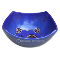 Terracotta Bowl With Aboriginal Dot Painted