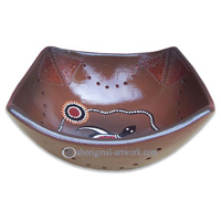 Terracotta Bowl With Aboriginal Dot Painted