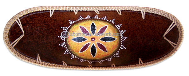 Terracotta Bowl With Aboriginal Dot Painted