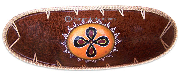 Terracotta Bowl With Aboriginal Dot Painted