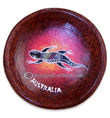 Terracotta Bowl With Aboriginal Dot Painted