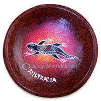 Terracotta Bowl With Aboriginal Dot Painted