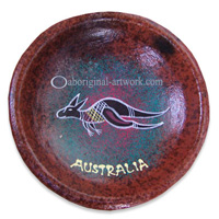Terracotta Bowl With Aboriginal Dot Painted