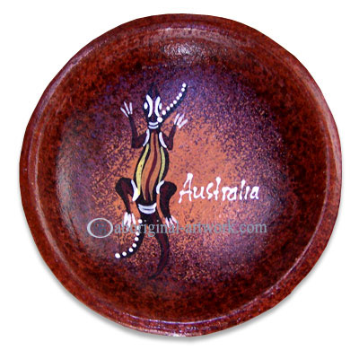Terracotta Bowl With Aboriginal Dot Painted