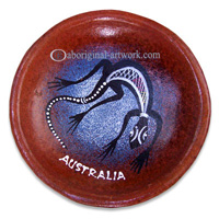 Terracotta Bowl With Aboriginal Dot Painted