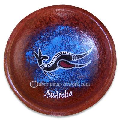 Terracotta Bowl With Aboriginal Dot Painted