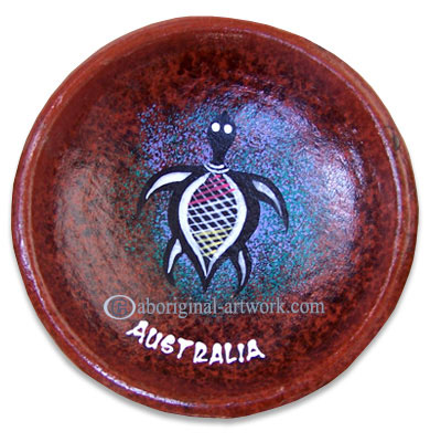 Terracotta Bowl With Aboriginal Dot Painted