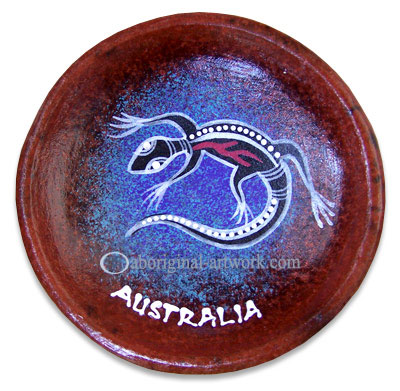 Terracotta Bowl With Aboriginal Dot Painted