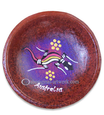 Terracotta Bowl With Aboriginal Dot Painted