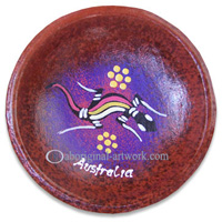 Terracotta Bowl With Aboriginal Dot Painted
