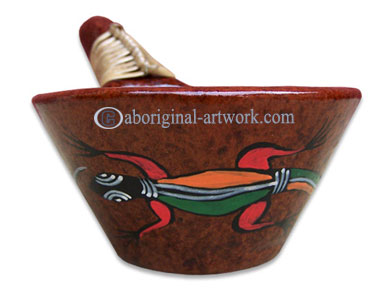 Terracotta Bowl With Aboriginal Dot Painted