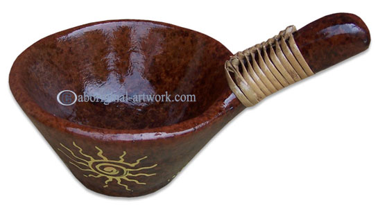 Terracotta Bowl With Aboriginal Dot Painted