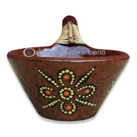 Terracotta Bowl With Aboriginal Dot Painted