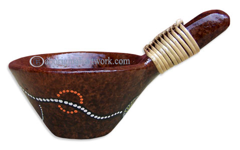 Terracotta Bowl With Aboriginal Dot Painted