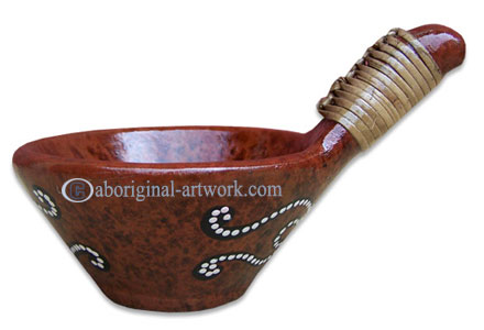 Terracotta Bowl With Aboriginal Dot Painted