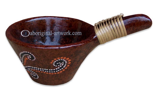 Terracotta Bowl With Aboriginal Dot Painted