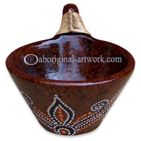 Terracotta Bowl With Aboriginal Dot Painted