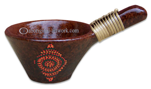 Terracotta Bowl With Aboriginal Dot Painted