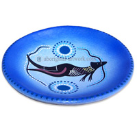 Terracotta Plate With Aboriginal Dot Painted