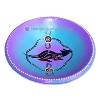Terracotta Plate With Aboriginal Dot Painted