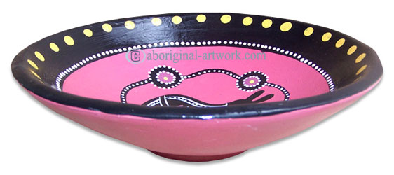 Terracotta Plate With Aboriginal Dot Painted