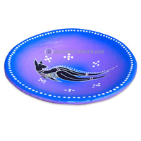 Terracotta Plate With Aboriginal Dot Painted