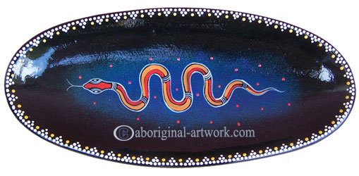 Terracotta Plate With Aboriginal Dot Painted