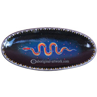 Terracotta Plate With Aboriginal Dot Painted
