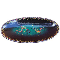 Terracotta Plate With Aboriginal Dot Painted