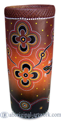 Terracotta Vase With Aboriginal Dot Painted