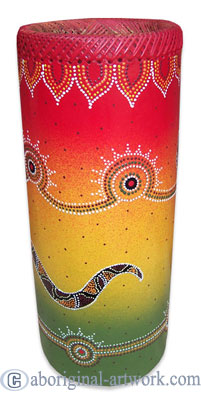 Terracotta Vase With Aboriginal Dot Painted