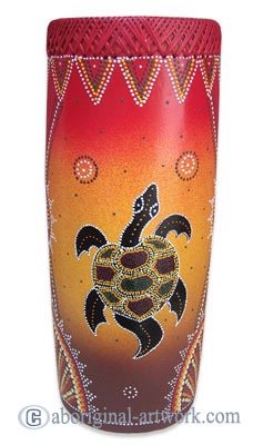 Terracotta Vase With Aboriginal Dot Painted