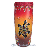 Terracotta Vase With Aboriginal Dot Painted