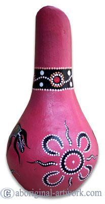 Terracotta Vase With Aboriginal Dot Painted