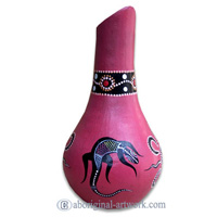 Terracotta Vase With Aboriginal Dot Painted