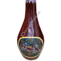 Terracotta Vase With Aboriginal Dot Painted