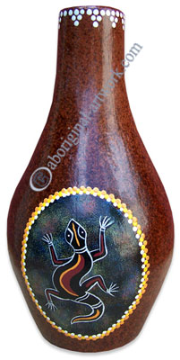 Terracotta Vase With Aboriginal Dot Painted