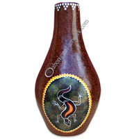 Terracotta Vase With Aboriginal Dot Painted