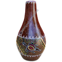 Terracotta Vase With Aboriginal Dot Painted