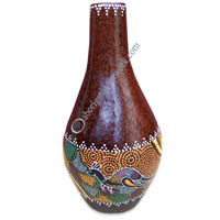 Terracotta Vase With Aboriginal Dot Painted