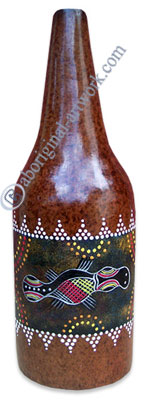 Terracotta Vase With Aboriginal Dot Painted